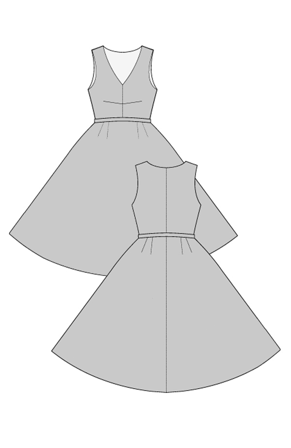 CARMEN DRESS - 1950's - Sewing pattern - Ralphpink.com