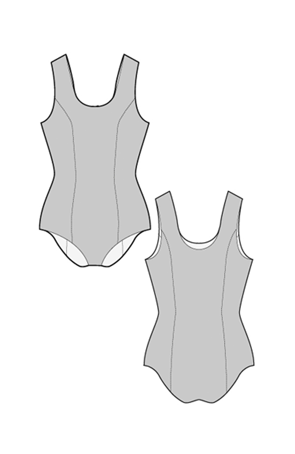 BASIC SWIMSUIT - sewing pattern 
